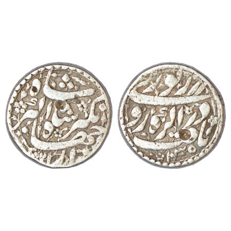 Jahangir (1605-1627 AD), silver rupee, Agra mint, 'Yaft' couplet, AH 1035/RY 21, KM 149.1,