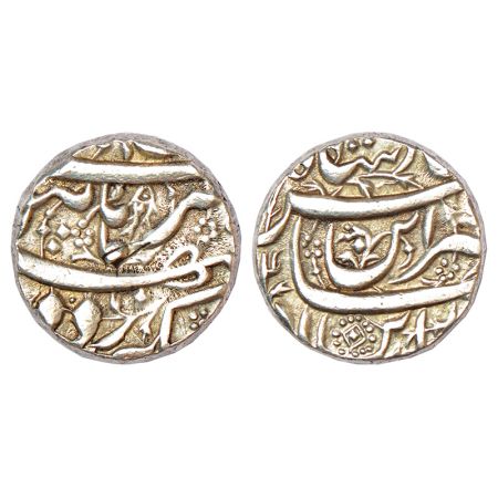 Jahangir (1605-1627 AD), silver rupee, Burhanpur mint, 'Din Panah' couplet, a beautiful ve