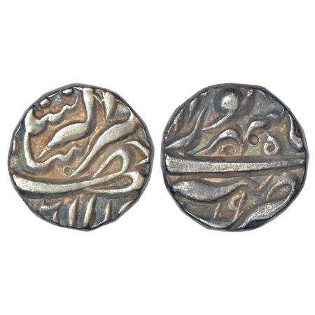 Jahangir (1605-1627 AD), silver rupee, Tatta mint, Shahrewar 19, KM 145.17, 11.29g. Extrem