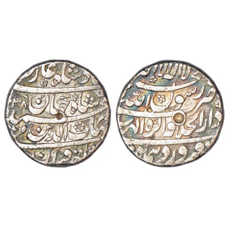 Shah Jahan (1628-1658 AD), silver rupee, Dar-ul Khilafat Agra mint, Farwardin, AH 1038, bo