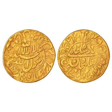 Shah Jahan (1628-1658 AD), gold mohur, Shahjahanabad mint, AH 1066/RY 30, KM 262.1, 10.10g