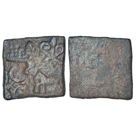 Ancient Eastern Malwa, Dasharna area, Betwa valley - punch-marked copper coin of Erikachha