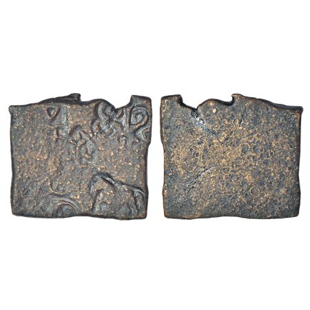 Ancient Eastern Malwa, Dasharna area, Betwa valley - punch-marked copper coin of Erikachha