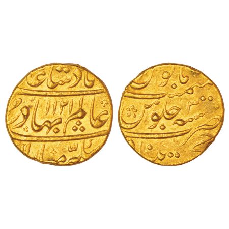 Shah Alam Bahadur (1707-1712 AD), gold mohur, Khujista Bunyad mint, AH 1121/RY 3, KM 356.7