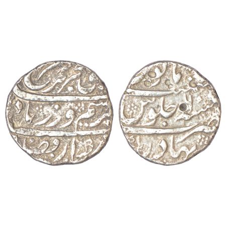 Farrukhsiyar (1713-1719 AD), silver rupee, Bahadurgarh mint, RY 6, KM 377.05, 10.71g. Very