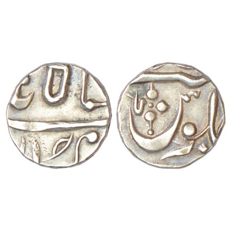 Maratha Confederacy, silver ¼ rupee, Muhiabad urf Poona mint (off flan), in the name of Sh