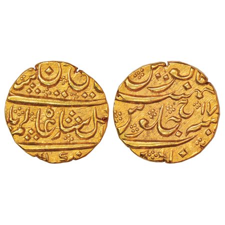 Mysore, gold mohur of Haidar Ali (1761-1782 AD), Bahadurpattan mint (later seringapatam), 