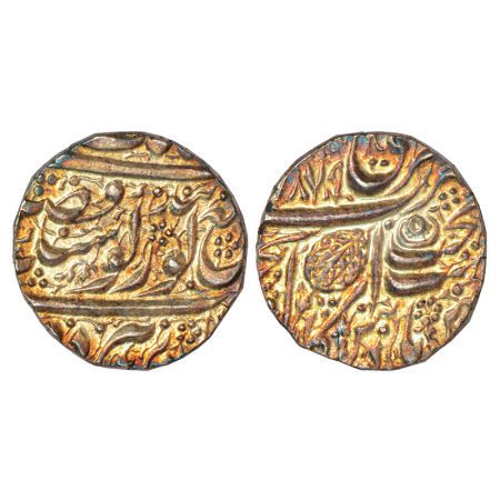 Sikh Empire, silver rupee, Amritsar mint, 'Nanak Shahi' couplet, VS 1879, thick letter cal