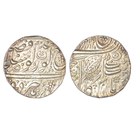 Sikh Empire, silver rupee, Amritsar mint, 'Nanak Shahi' couplet, VS 1882, persian 'Noon' s