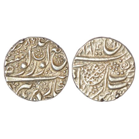 Sikh Empire, silver rupee, Amritsar mint, 'Nanak Shahi' couplet, VS 1884/86, Persian 'Noon