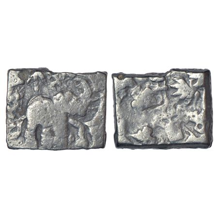 Ancient Vidarbha - uninscribed die-struck coinage of post-Mauryan period, 'elephant with a