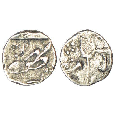 Jammu and Kashmir - silver 1/16th rupee of Gulab Singh (1846-1856 AD) struck in the name o