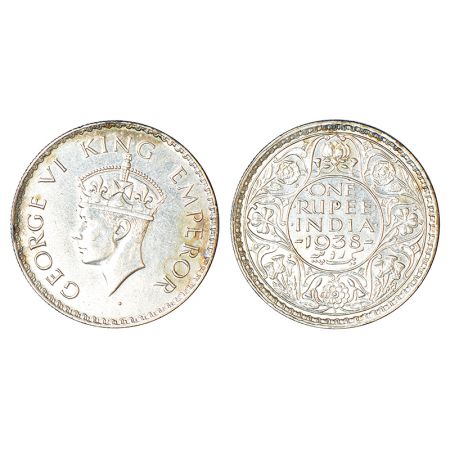 George VI, silver rupee, 1938, Bombay mint, dot, PR 234; GK 1255, 11.61g. Good very fine, 