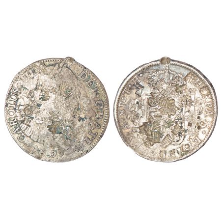Mexico, Charles IV (1788-1808 AD), silver 8 reales, 1807, Mexico City mint, T.H. mintmark,