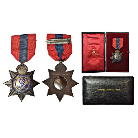 Edward VII, Imperial Service Medal (For Men 1902-1910), silver/silver gilt, 46.00g. Obv: E