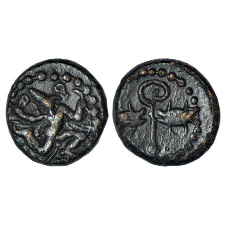Banas of Madurai - uninscribed copper cash, (c.1400-1500 AD), Ganesh Tamilnadu 8.3, 3.36g.