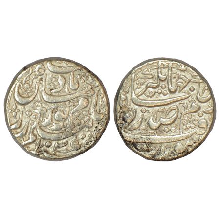 Jahangir with the name of Noor Jahan (1623-1627 AD), silver rupee, Surat mint, AH 1035/RY 