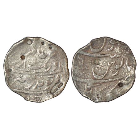 Aurangzeb (1658-1707 AD), silver rupee, Sikakul (Srikakulam) mint, AH 1100/RY x6, KM 300.8
