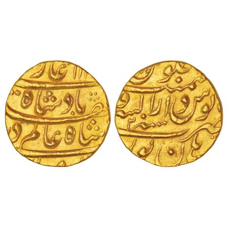 Shah Alam Bahadur (1707-1712 AD), gold mohur, Dar us-Sarur Burhanpur mint, AH 11xx/RY 2, K