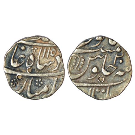 Muhammad Shah (1719-1748 AD), silver rupee, Multan mint, AH 115x/RY 20, KM 436.44, 11.46g.