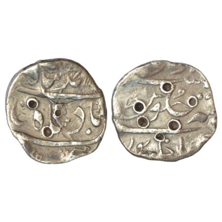 Maratha Confederacy, domains of the Angres - silver rupee, struck during the reign of Samb