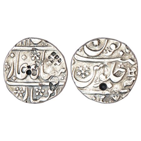 Maratha Confederacy, domains of the Peshwas - silver rupee, in the name of Shah Alam II, K