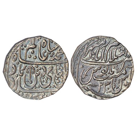Maratha Confederacy, silver rupee, Islamabad Mathura mint, in the name of Shah Alam II, RY