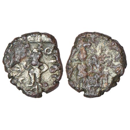 Kausambi/Vatsa region, monarchical series - alloyed copper coin of Jethabhuti / Jethamita 