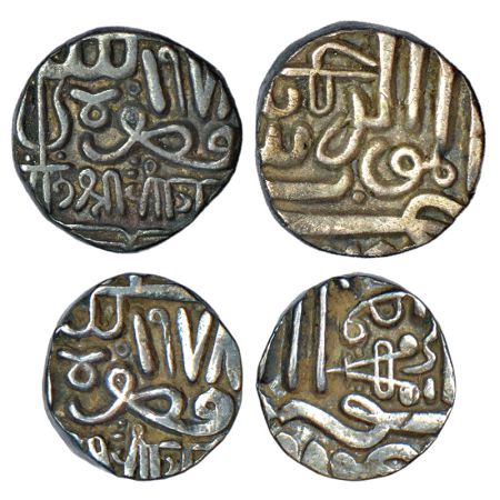 Kutch, Pragmalji I (1698-1715 AD), silver ½ kori (2), in the name of Muzaffar Shah III, fr