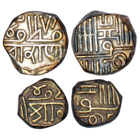 Porbandar, British protectorate, silver coins (2), 1x kori, KM 38, 4.80g and 1x ½ kori, KM