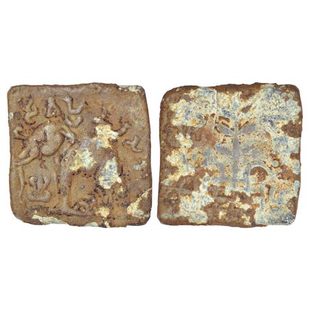 Lesser Satavahanas of Banavasi - 'elephnat' type lead coin of Sivalananda (c.250-275AD), s