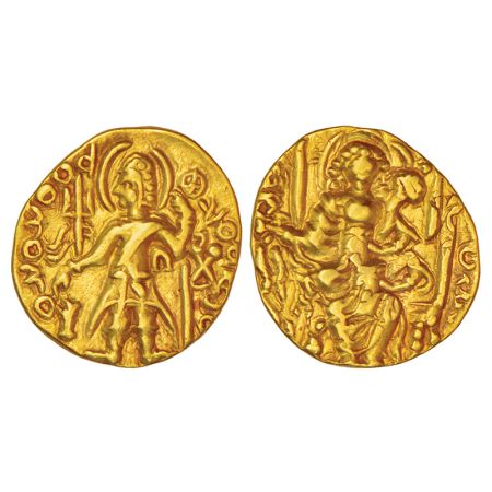 Post-Kushan Gangetic Valley, gold dinara of 'Mashra' / 'Magra' (250-300 AD), Goebl 578, 7.