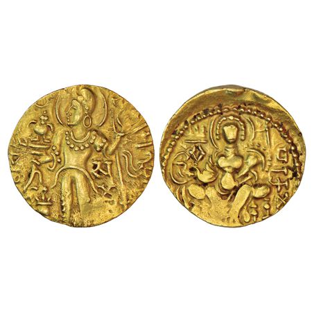 Gupta Empire, gold dinar of Samudra Gupta (350-375 AD), 'Standard/Javelin' type, Altekar: 