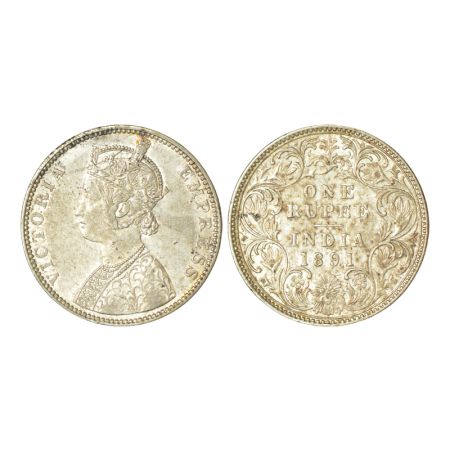 Victoria Empress, silver rupee, 1891, Bombay mint, C2/I/'B' incused, PR 179; GK 569, 11.62