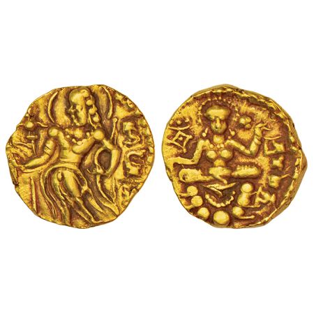 Gupta Empire, gold dinar of Kumara Gupta I (415-450 AD), 'Archer' type, Altekar Class II v