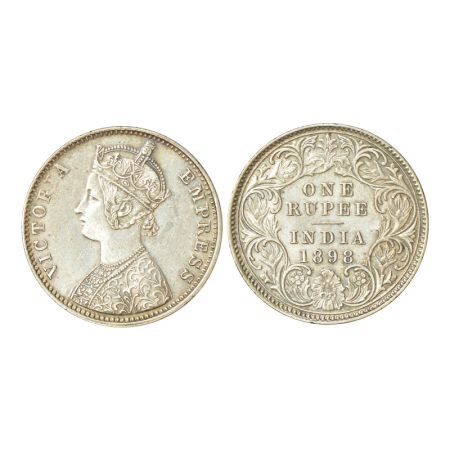 Victoria Empress, silver rupee, 1898, Calcutta mint, C3/I/C incused, PR 137. Extremely fin