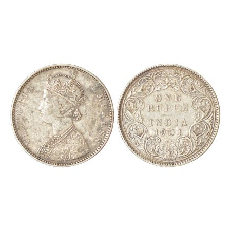 Victoria Empress, silver rupee, 1901, Bombay mint, C2/I/B incused, PR 188. Very fine, Rare