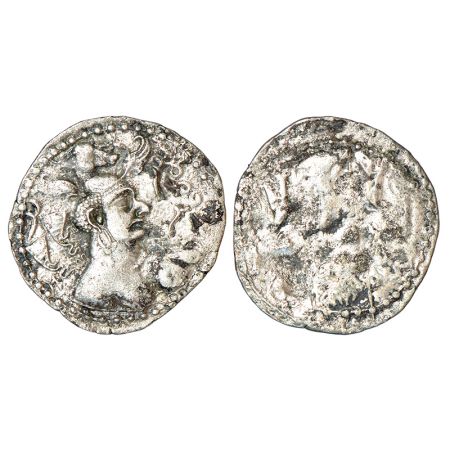 Nezak Huns/Hephthalites - base silver drahcm of Napki Malek (c.500-600 AD), MAC 1507-1508,