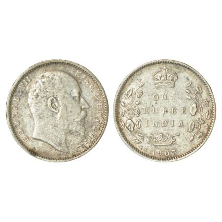 Edward VII, silver rupee, error, 1903, Bombay mint, 'B' incused, no dot, PR 199; GK 927, 1