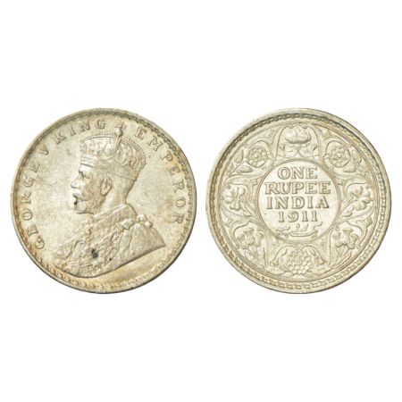 George V, silver rupee, 1911, Calcutta mint, no mm, PR 207; GK 1021, 11.58g. Good very fin