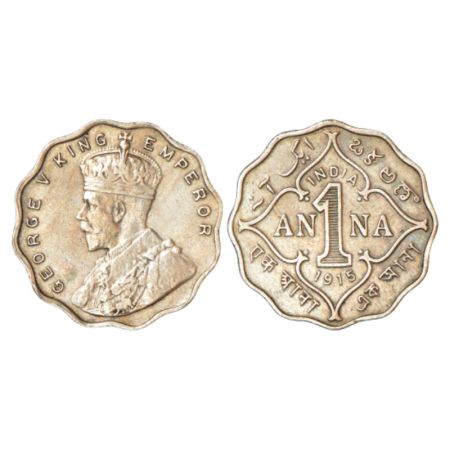 George V, cupro-nickel 1 anna, 1915, Bombay mint, PR 945; GK 1145, 3.88g. Good very fine, 