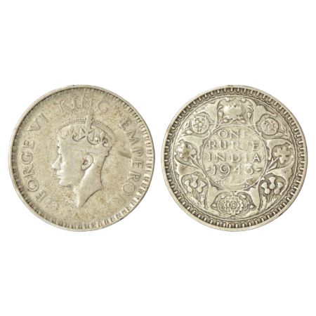 George VI, half silver rupee, 1943, A/Ia, large 3, unlisted in PR. Very fine, Very rare.