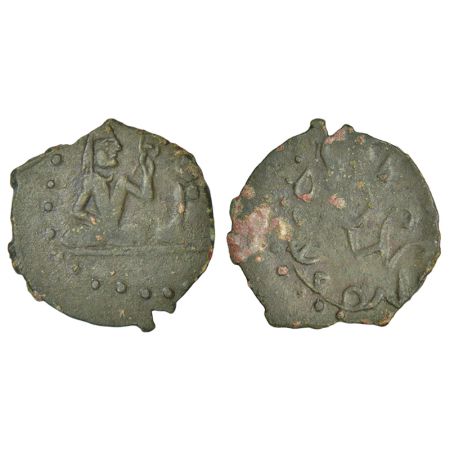 Ancient Sogdia, Kingdom of Chach - unattributed copper coin of Hunnic / Hephthalite period