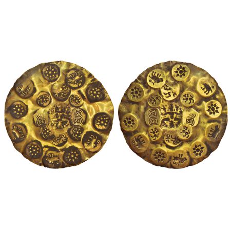 Kakatiyas of Warangal, Prola I (c.1052-1076 AD), Gold PMC, One-and-a-Half Gold Gadyana, Fo