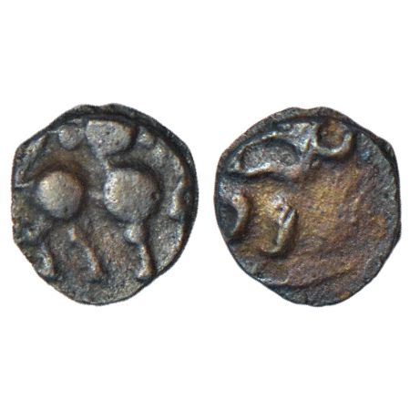 Chalukyas of Kalyani - unattributed silver ¼ tara, (c.1100-1200 AD), unpublished in major 