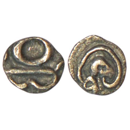 Chalukyas of Kalyani or feudatories - unattributed silver ¼ tara, (c.1100-1200 AD), unpubl