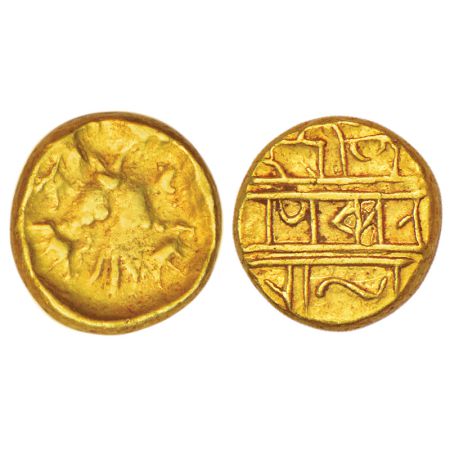 Vijayanagar Kingdom, Tuluva dynasty, gold ½ pagoda of Achutharaya (1529-1542 AD), MSCI-I 6