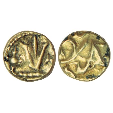 Vijayanagar Empire, late phase as Kings of Chandragiri/Penukonda - gold fanam, feudatory i