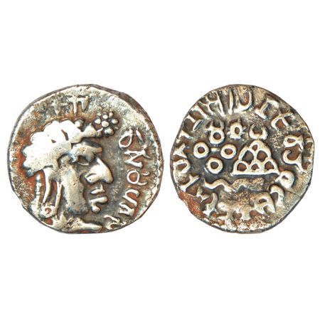 Satavahanas - silver portrait type drachm of Vasithiputra Siri Satakarni (c.120-147 AD), P