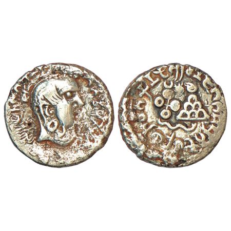 Satavahanas - silver portrait type drachm of Gotamiputa Siri Yaña Satakani (c.180-220 AD),